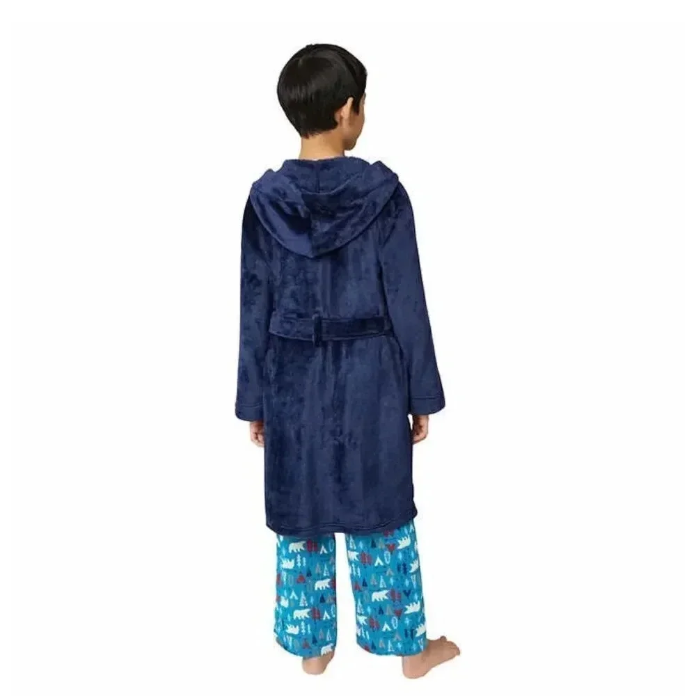 #3 Eddie Bauer Youth 3-piece Robe & Matching Pajamas Set Size Medium 10/12 Boys